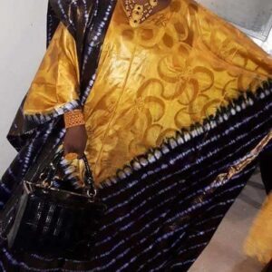 Boubou femme en bazin teinté